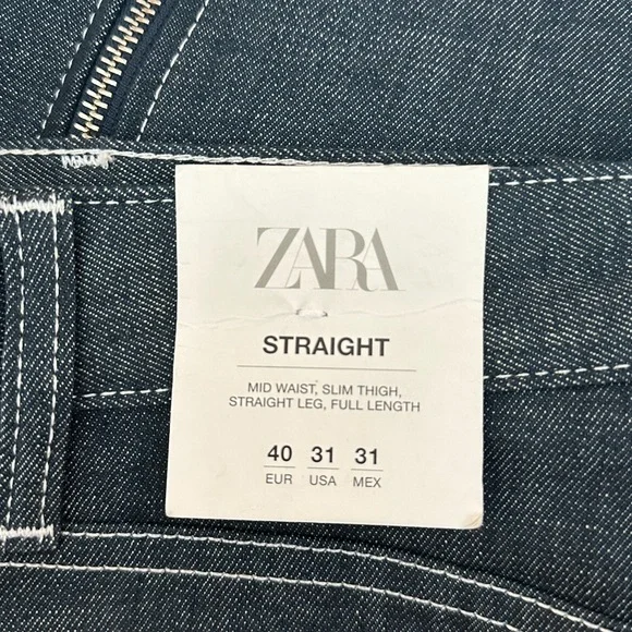 Zara Men’s Straight Zippered Leg Jeans